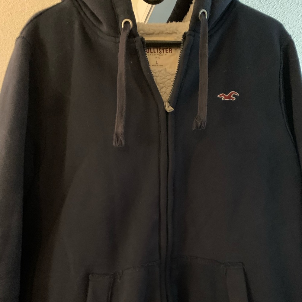 Fleece/fur lined zip up Jacket Sweatshirt.